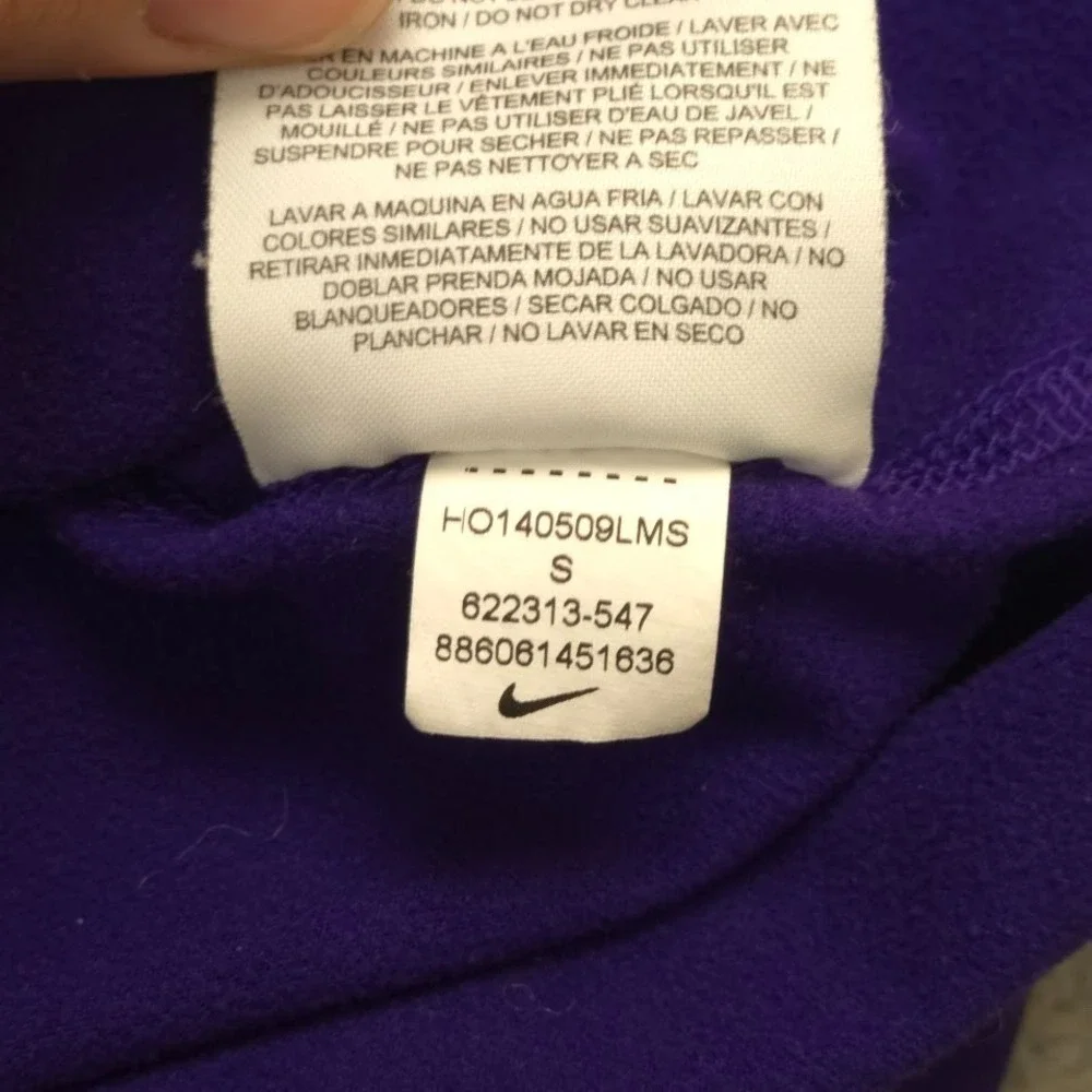 Nike Pro Hyperwarm Dri-FIT 1/2 Zip Pullover Purple Women's Small Top Running Gym